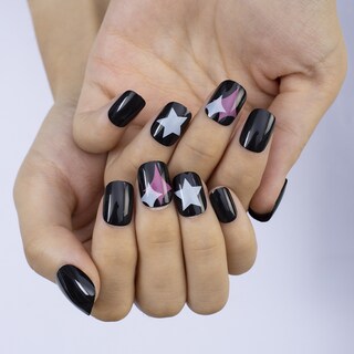 Foto 6 | Foto 6 | Puntas De Uñas Falsas Bjr Wholesale Black Con Combinación De Colores Vibrantes - Venta Internacional.