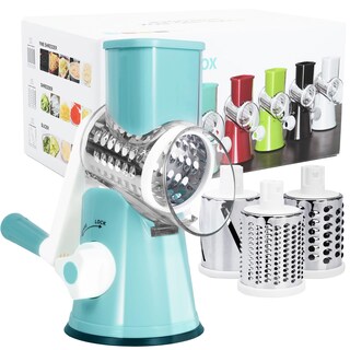 Foto 1 | Foto 1 | Rallador Rotativo De Queso Cudebo Con 3 Cuchillas Base De Succión Azul - Venta Internacional.