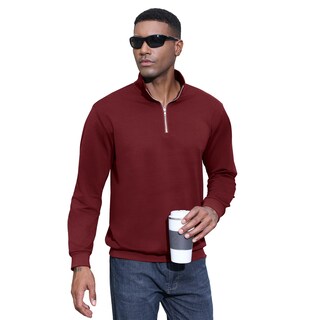 Foto 2 | Foto 2 | Sudadera Aulemen Para Hombre Fashion Quarter Zip Red Algodón L - Venta Internacional.