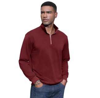 Foto 3 | Foto 3 | Sudadera Aulemen Para Hombre Fashion Quarter Zip Red Algodón L - Venta Internacional.