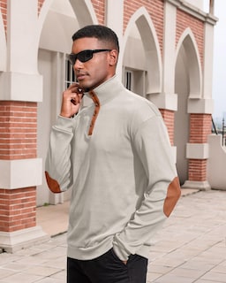 Foto 5 | Foto 5 | Sudadera Lexiart Casual De Pana Térmica Para Hombre Color Beige - Venta Internacional.