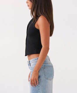 Foto 3 | Foto 3 | Chaleco De Verano Acanalado Faretumiya Sin Mangas Para Mujer Talla S - Venta Internacional.