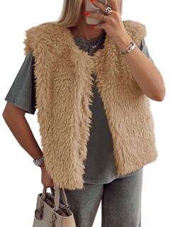 Foto 1 | Foto 1 | Chaleco Tankaneo De Piel Sintética Para Mujer Corto Sin Mangas Para Invierno - Venta Internacional.