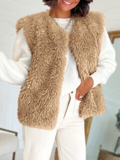 Foto 3 | Foto 3 | Chaleco Tankaneo De Piel Sintética Para Mujer Corto Sin Mangas Para Invierno - Venta Internacional.