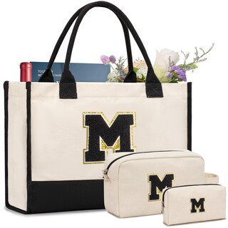 Foto 1 | Foto 1 | Bolso Gassda Initial Canvas Para Mujer Negro Con Monograma - Venta Internacional.