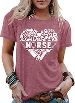 Camiseta Persoversia Nurse Life Funny Gift Para Mujer  Algodón  Rosa  Xl - Venta Internacional.