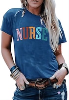 Camiseta Persoversia Nurse Life Funny Gift Para Mujer  Azul  2xl - Venta Internacional.