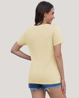 Foto 3 | Foto 3 | Camiseta Yucolen Para Mujer De Algodón Con Cuello Redondo Light Apricot Xl - Venta Internacional.