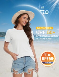 Foto 5 | Foto 5 | Camiseta Yucolen Blanca Manga Corta Para Mujer Talla Xl - Venta Internacional.