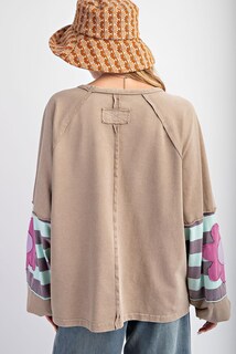 Foto 5 | Foto 5 | Camiseta Kevamolly Dune Flower Patchwork De Manga Larga Para Mujer - Venta Internacional.