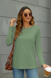 Foto 2 | Foto 2 | Camiseta Tipo Túnica Hount De Manga Larga Para Mujer  Color Verde Militar  Talla M - Venta Internacional.