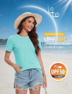 Foto 5 | Foto 5 | Camiseta Yucolen De Manga Corta Con Cuello Redondo Upf 50+ Para Mujer - Venta Internacional.