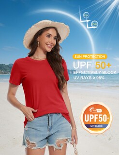 Foto 5 | Foto 5 | Camiseta Yucolen Para Mujer Algodón Manga Corta Upf 50+ Talla Xxl - Venta Internacional.