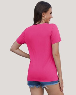 Foto 3 | Foto 3 | Camiseta Yucolen Para Mujer Algodón Manga Corta Upf 50+ Rosa Intenso - Venta Internacional.