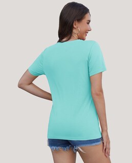 Foto 3 | Foto 3 | Camiseta Yucolen De Manga Corta Upf 50+ Para Mujer Azul Talla Xxl - Venta Internacional.