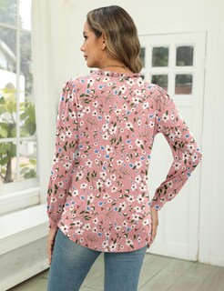 Foto 5 | Foto 5 | Blusa Micoson Para Mujer Cuello En V Manga Abullonada Cuello Con Volantes Xxl - Venta Internacional.