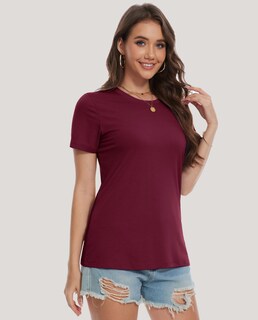 Foto 2 | Foto 2 | Camiseta Yucolen De Manga Corta Upf 50+ Para Mujer Color Rojo Vino Talla L - Venta Internacional.