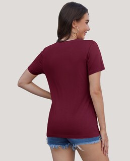 Foto 3 | Foto 3 | Camiseta Yucolen De Manga Corta Upf 50+ Para Mujer Color Rojo Vino Talla L - Venta Internacional.