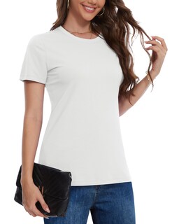 Foto 1 | Foto 1 | Camiseta Yucolen De Manga Corta Para Mujer De Algodón Upf 50+ Blanca L - Venta Internacional.