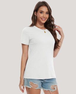 Foto 2 | Foto 2 | Camiseta Yucolen De Manga Corta Para Mujer De Algodón Upf 50+ Blanca L - Venta Internacional.