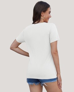 Foto 3 | Foto 3 | Camiseta Yucolen De Manga Corta Para Mujer De Algodón Upf 50+ Blanca L - Venta Internacional.