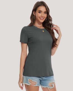 Foto 2 | Foto 2 | Camiseta Yucolen De Algodón Con Protección Solar Para Mujer Color Gris Oscuro Talla M - Venta Internacional.