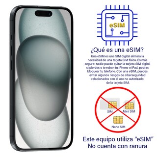 Foto 5 | Foto 5 | Celular Apple iPhone 15 128gb Negro Esim Reacondicionado