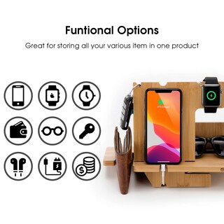 Foto 4 | Foto 4 | Organizador De Madera Con Diseño Jack Cube Para Iphone Iwatch - Venta Internacional.