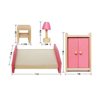 Foto 4 | Foto 4 | Juego De Muebles Kunhe De Madera Para Casa De Muñecas Con Cocina Y Baño - Venta Internacional.