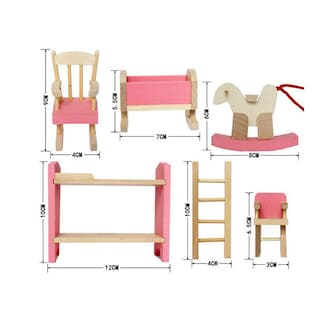 Foto 5 | Foto 5 | Juego De Muebles Kunhe De Madera Para Casa De Muñecas Con Cocina Y Baño - Venta Internacional.