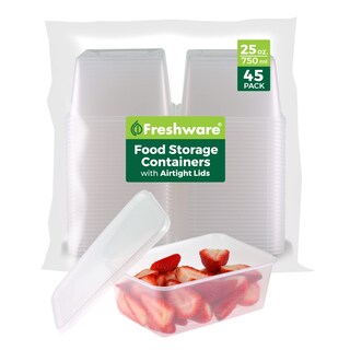 Foto 1 | Foto 1 | Recipientes De Almacenamiento De Alimentos Freshware De 25 Oz (paquete De 45) Con Tapas - Venta Internacional.