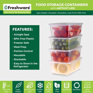 Foto 3 | Foto 3 | Recipientes De Almacenamiento De Alimentos Freshware De 25 Oz (paquete De 45) Con Tapas - Venta Internacional.