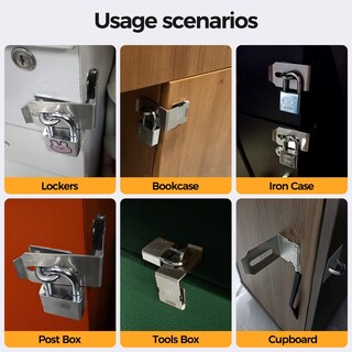 Foto 6 | Foto 6 | Paquete De 2 Cerrojos Latch Gemasp De Acero Inoxidable 304 De 90 Grados - Venta Internacional.