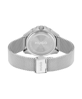 Foto 3 | Foto 3 | Reloj Para Hombre Hugo #fresh 1530287 Cronógrafo Análogo Esfera Azul Correa De Malla De Acero Plata 44 Mm