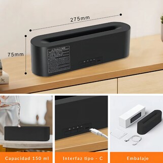 Foto 4 | Foto 4 | Humidificador Difusor De Aceite Esencial Con Diseño De Llama Electrico Aromaterapia