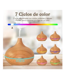 Foto 3 | Foto 3 | Humidificador De Difusión De Aromaterapia Ultrasónica 7 Colores De Luces 2 Niveles De Niebla 3 Temporizadores