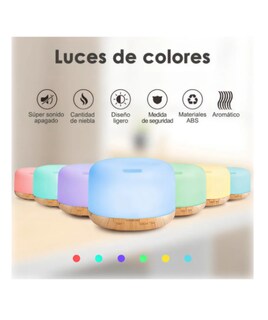 Foto 3 | Foto 3 | Humidificador De Difusión De Aromaterapia Ultrasónica 7 Colores De Luces 2 Niveles De Niebla 3 Temporizadores Control Remoto