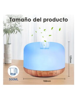 Foto 2 | Foto 2 | Difusor De Aceites Esenciales De 500ml Humidificador De Difusión De Aromaterapia Ultrasónica 7 Colores De Luces 2 Niveles De