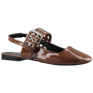 Foto 2 | Foto 2 | Balerina Dama Cosmo Paris 113 Café En Charol Flat Casual Talla 23 A 26 E