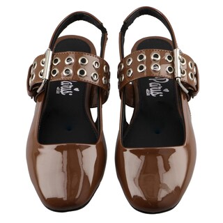 Foto 6 | Foto 6 | Balerina Dama Cosmo Paris 113 Café En Charol Flat Casual Talla 23 A 26 E