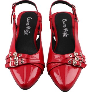 Foto 6 | Foto 6 | Balerina Dama Cosmo Paris 8318 Charol Rojo Flama Flat Casual Talla 23 A 26 E