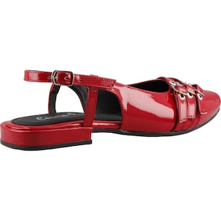 Foto 3 | Foto 3 | Balerina Dama Cosmo Paris 8318 Charol Rojo Flama Flat Casual Talla 23 A 26 E