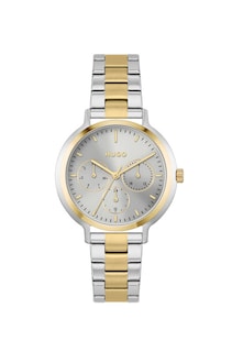 Foto 1 | Foto 1 | Reloj Para Mujer Hugo #edgy 1540112 Acero Inoxidable Con Brazalete Bicolor Plata Y Dorado 38 Mm