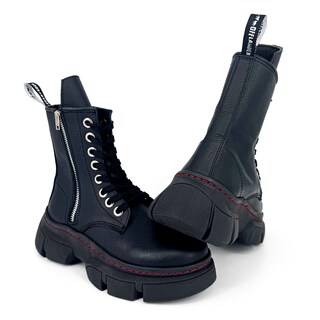 Foto 3 | Foto 3 | Botas Offlander Tipo Militar - Lilith Piel Rondinelo Negro
