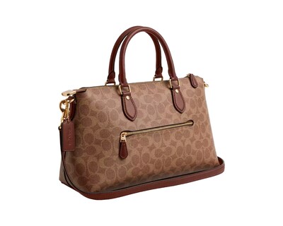 Foto 2 | Foto 2 | Bolsa Coach Georgia Satchel Bag Signature Canvas Cw422 Café