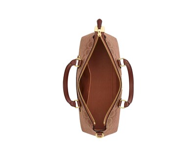 Foto 3 | Foto 3 | Bolsa Coach Georgia Satchel Bag Signature Canvas Cw422 Café