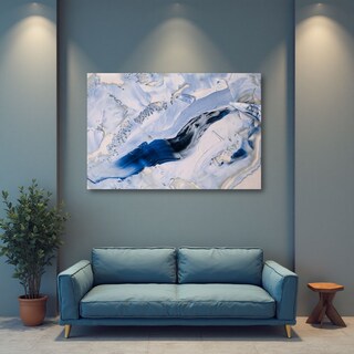 Foto 1 | Foto 1 | Cuadro Decorativo Abstracto Azul Ártico 40x60cm