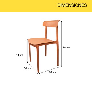 Foto 3 | Foto 3 | Jauz Improvement Set 2pz Silla Moderna África Diseño Nórdico Fabricada En Polipropileno Reforzado (A2780)