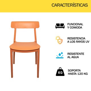 Foto 6 | Foto 6 | Jauz Improvement Set 2pz Silla Moderna África Diseño Nórdico Fabricada En Polipropileno Reforzado (A2780)