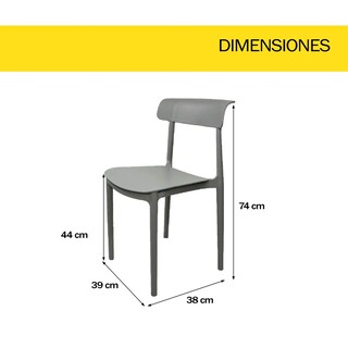 Foto 5 | Foto 5 | Jauz Improvement Set 2pz Silla Moderna África Diseño Nórdico Fabricada En Polipropileno Reforzado (a2783)